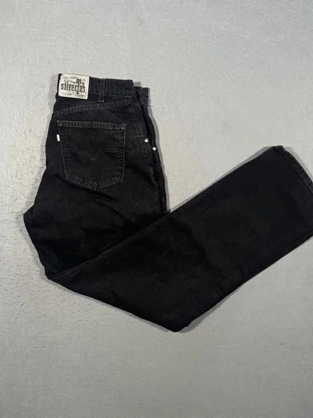 Levi’s SilverTab Loose Fit Button Fly Black Denim Jeans Made in USA W34 L34